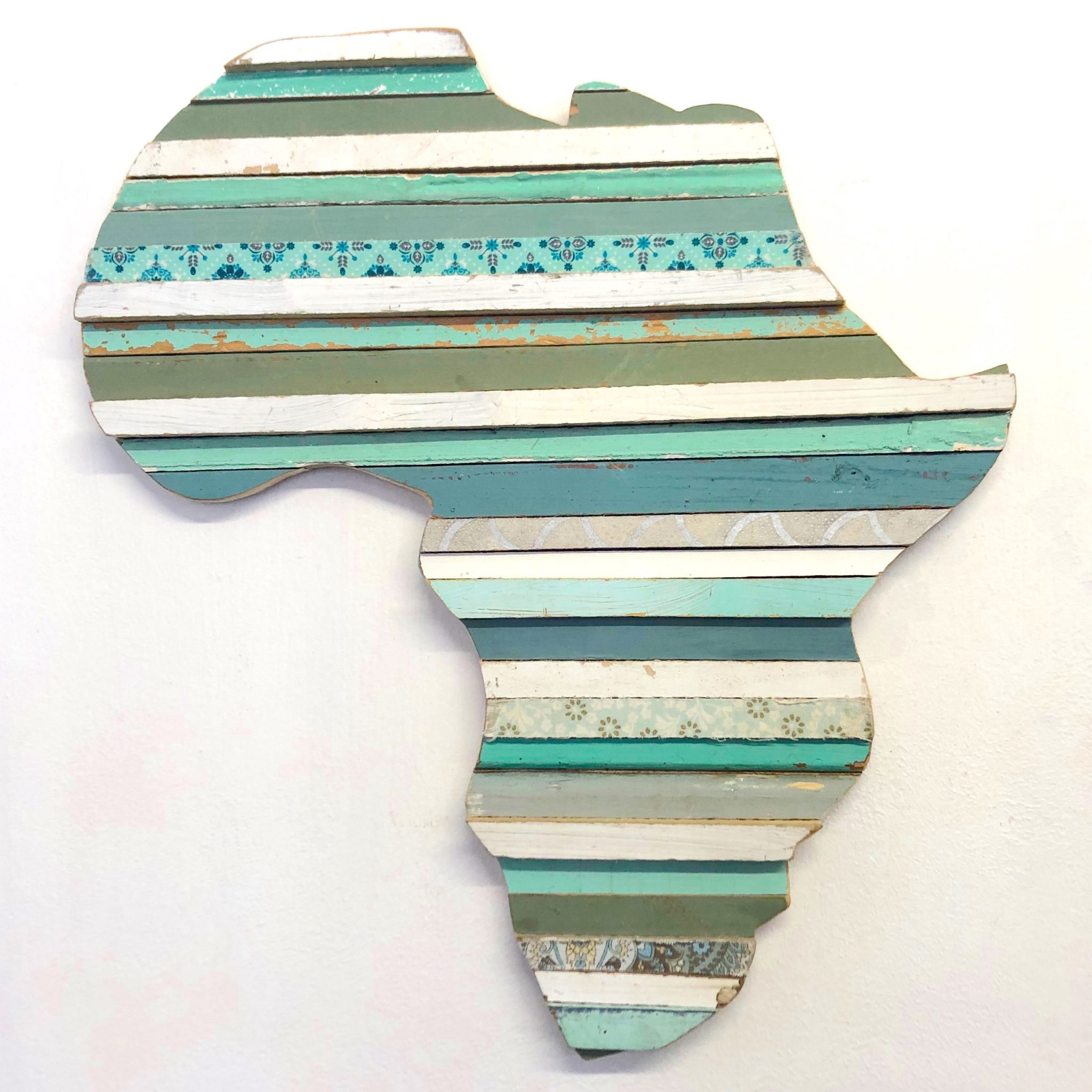 Africa --Large - Stripes - Mint_white