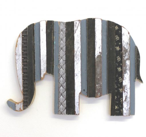 Elephant Small Stripes - Black_Grey_Silver